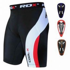 RDX MB MMA Compression Thermal Shorts with Groin Cup Set