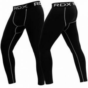 Sport Box מכנסי אימון RDX X5 Thermal Black Compression Pull on Workout Leggings